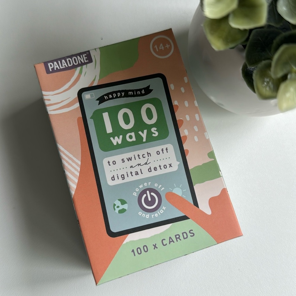 Paladone Happy Mind 100 Ways To Switch Off & Digital Detox Unplug 100 Cards